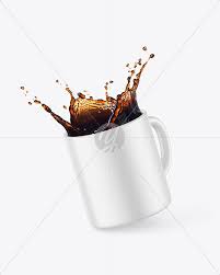 ✓ free for commercial use ✓ high quality images. Ceramic Coffee Cup W Splash Mockup In Cup Bowl Mockups On Yellow Images Object Mockups