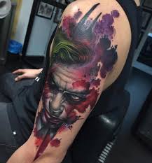 Harley Quinn Find What You Love And Let It Kill You Tattoo Watercolor Joker Joker Tattoo Joker Tattoo Design Tattoos