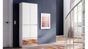 Garderobenschrank mit passendem schuhschrank garderobe höhe 196 cm breite 59,5 cm tiefe 33 cm (auf der tür ist eine kleine macke im holz, auf den fotos zu sehen). Garderobenschrank Mirror 4 Trg Weiss Spiegel Schuhschrank