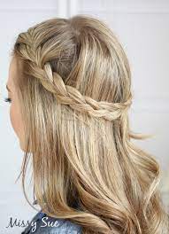 Braid 17 French Braid Tie Back Hair French Braid Braided Hairstyles