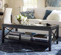 Two medium sized table toppers in simple three dudes and pinwheels !i really love that dark coffee brown fabric with tiny white cup designs.since the polka dotted fabric contains olive green dots i. Cassie 48 Coffee Table Pottery Barn