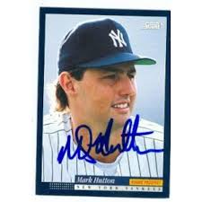 Mark Hutton autographed baseball card (New York Yankees) 1994 Score #608