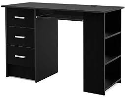 Homfa Computer Desk Table Office Workstation Pc Laptop Table 3 Drawers 3 Shelves With Sliding Keyboard Shelf For Office Workstations Computer Desk Workstation