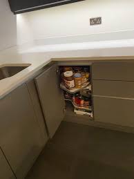 Cut price kitchens sculptured grey gloss kitchen. Modern Light Dark Grey Matt Kitchen Island Aeg Appliances Quartz Worktops 3831158 Used Kitchen Hub