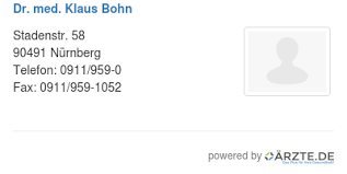Dr. med. Klaus Bohn in 90491 Nürnberg FA für Chirurgie