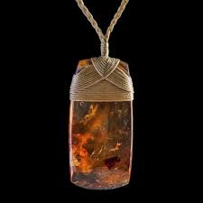A Maori Style Kauri Amber Toki Necklace From New Zealand Jade Carving Dremel Carving School Jewelry