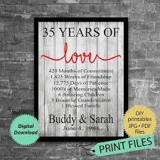 21 unique 35th wedding anniversary gift for husband (traditional and modern gift) are your looking for a traditional or modern 35th wedding anniversary gift for husband? 35th Anniversary Gift Anniversary Gift For Husband And Wife Printable Digi 25 Year Anniversary Gift 15 Year Wedding Anniversary Anniversary Gifts For Husband