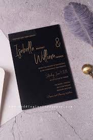 Glassy Black Acrylic Wedding Invitation Gold Foil Transparent Wedding Invitations Formal Weddings Fall And Winter Ws085 Acrylic Wedding Invitations Acrylic Invitations Wedding Invitations