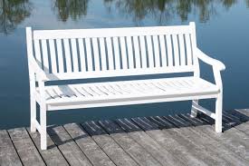 Wetterfeste Gartenbank Weiss Holz Massive 2 Sitzer Gartenbank Weiss Holz Gartenbank Gartenbank Weiss