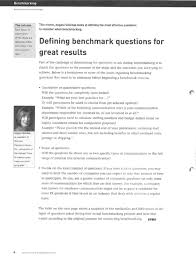 Think of conversation as a tennis match in which the players lob the ball back and. Defining Benchmarking Questions For Great Results Sinickas Communications Inc