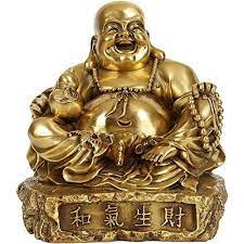 Yhch Buddha Statue Laughing Buddha Fengshui Brass Home Decorations For Wealth C 8 5inch Buddha Statue Buddha Statue