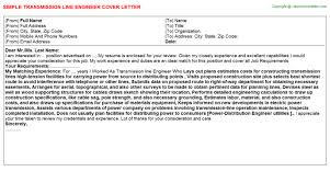 Transmission Lineman Cover Letters
