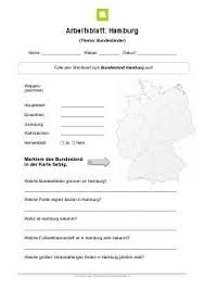 Bundesland Hamburg Arbeitsblatt Bundesland Brandenburg Bundesland Bayern Bundesland