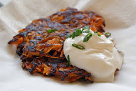 Not Your Grandma S Latkes 30 Modern Latke Recipes Via Brit Co Sweet Potato Latkes Food Latkes Recipes