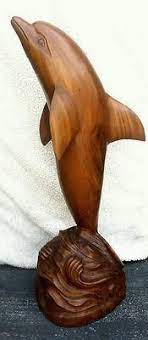 Wood sculptures by munn originals. Gorgeous Hand Made Solid Real Wood Dolphin Statue Indoor Outdoor Art Decor Wood Carving Art Wood Sculpture Wood Carving Patterns