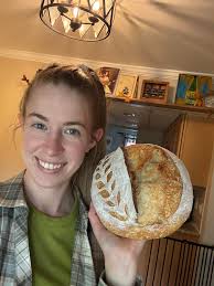 sourdough fresh out of the village bakery oven
