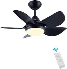 Six blades over a 30 fan diameter. Cjoy Ceiling Fan With Lights For Living Room 30 Small Modern Ceiling Fan With 5 Reversible Blades Remote Controls Adjustable Color Temperature For Indoor Outdoor Black Amazon Com