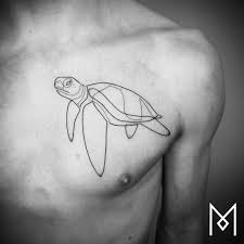 These Minimalist Tattoos Are Made With A Single Line Mo Ganji Minimalist Tattoo Tortoise Tattoo Tattoo of unalome turtle, perfection in voyaging tattoo,unalometurtle traveller sea turtle, poster. these minimalist tattoos are made with