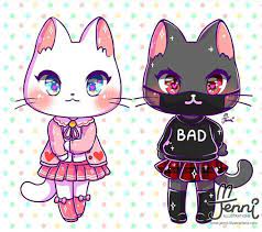 Cat Fashion 2 Cute Animal Drawings Kawaii Cute Kawaii Drawings Anime Cat