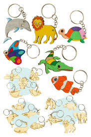 Porte Cles Animaux En Bois Set De 5 Porte Clefs En Bois 10 Doigts Animaux A Colorier Animaux En Bois Porte Cles En Bois