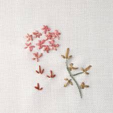 Satin, fill, and walking stitch embroidery; Beginners Silk Ribbon Embroidery Five Easy Stitches Threads