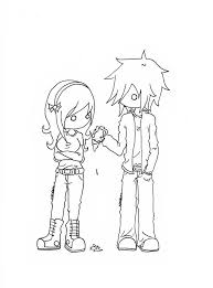 Anime Emo Girl Colouring Pages Cartoon Coloring Pages Coloring Pages Emo Couples
