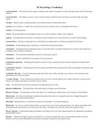 Ap Psychology Vocab Ap Psychology Psychology Studies Psychology Notes
