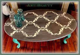 Alaterre claremont rustic wood coffee table. Quick Stenciled Coffee Table Makeover Trash To Treasure Livingroom Coffee Table Makeover Table Makeover Redo Furniture