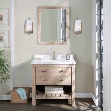 This large, rustic mirror hangs in a bathroom at the home of brazilian architect marcos acayaba. Elbe Vanity Northridge Home