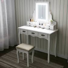 Vingli vanity table set with lighted mirror white makeup table set with touch screen dimming light in. 50 Best Makeup Vanity Table With Lights Ideas On Foter