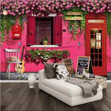 * click on the picture to download. Amazon Com Pbldb London Red Theme Personality Cafe Phone Booth Roses Background Floral Wall Papers Home Decor Cafe Restaurant Mural Wallpaper 3d 200x140cm Furniture Decor