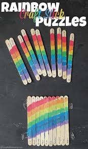 New daily puzzles each and every day! Diy Rainbow Craft Stick Counting Puzzle For Kids