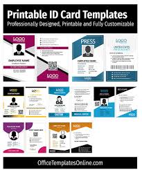 The best thing about all the cards is that they are free. Print Ready Id Card Templates For Ms Word Office Templates Online