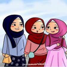 Bercadar bagi sebagain orang adalah hal yang biasa dan bahkan ada yang. Tiga Sahabat Sejati Gambar Kartun Muslimah Sahabat 3 Orang Hijabfest