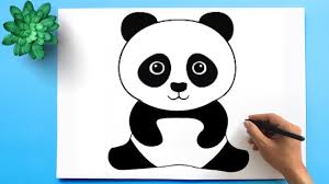 Showing how to draw a panda bear. How To Draw A Panda Easy Panda Drawing Youtube