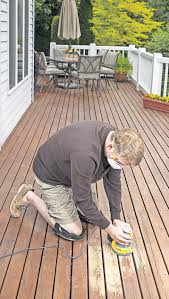 If you want to stain deck yourself without having any professional experience, it's important to take your time and make a good job of it. Sanding A Deck A Step By Step Guide News Recordonline Com Middletown Ny