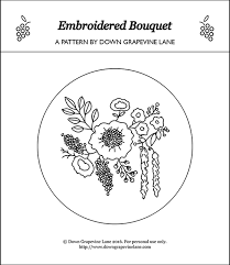 The best selection of royalty free flowers trace vector art, graphics and stock illustrations. Down Grapevine Lane Embroidered Bouquet Tutorial