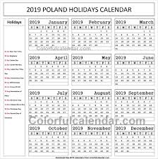 2019 School Holidays Poland Calendar Holidays Germany Holiday List School Holidays
