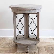 Gray Roberta Wood And Metal Accent Table From Kirkland S In 2020 Metal Accent Table Decor Therapy Accent Table