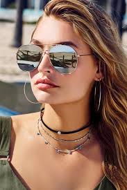 Silver mirrored aviator sunglasses 2025