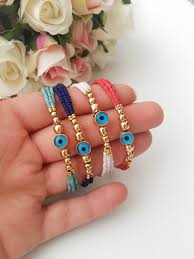 Evil Eye Bracelet Seed Beads Bracelet Gold Beads Bracelet Etsy Evil Eye Jewelry Turquoise Bead Bracelet Eye Jewelry