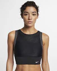 Nike Sport Midkini Women S Layered Mesh Swim Top Mesh Swim Top Midkini Sports Bra Swim Top