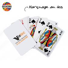 Feuille d'or 24 carats, brillant et cool. Jeu De 52 Cartes Personnalise Avec Votre Logo 3 Jockers Fournis