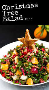 Christmas Tree Salad Healthyhappylife Com Recipe Vegan Christmas Recipes Healthy Christmas Recipes Holiday Salads
