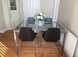 Find the perfect dining table and chairs to fit your space, with table sets in lots of designs, from glossy white to dark wooden ones that extend. Ikea Dining Room Table And Chairs For Sale In Artane Dublin From Aileen Candon
