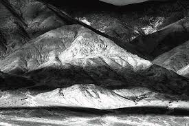 Mountains in Black and White Ringer T-Shirt by Lindley Johnson