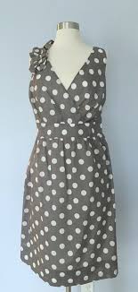 Details About Dress Barn Polka Dot Dress Gray White Lined Pockets Cotton Size 14 Dresses Dot Dress Dress Barn Dresses