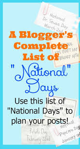 List Of National Days List Of National Days National Days Editorial Calendar