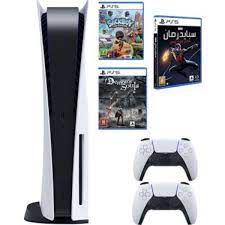 Playstation 5 price in uae. Buy Playstation 5 Console Disc Version With Extra Controller And Games Demon Souls Marvel Spider Man Miles Morales Sackboy A Big Adventure Online In Uae Sharaf Dg