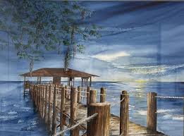 Bay Sunset Pat Hartmann Watercolor @littletonfineartsguild #openstudio  #artgallery #depotartgallery #watercolorpainting